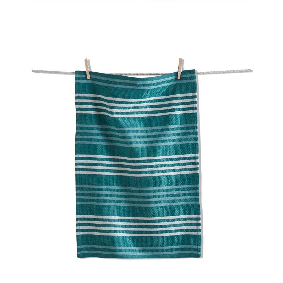 Basket Weave Stripe Teal