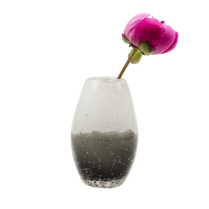 Ligne Glass Modern Vase B&W Egg