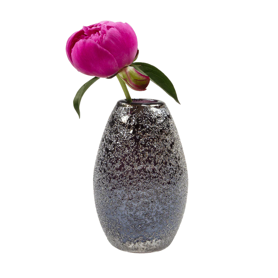 Ligne Glass Modern Vase Purple Egg