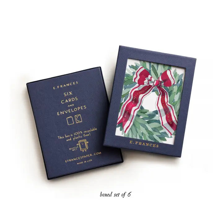 LAUREL WREATHER CHRISTMAS CARD