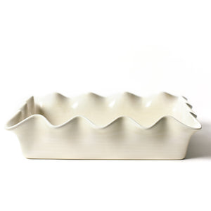 RUFFLE CASSEROLE 13" WHITE