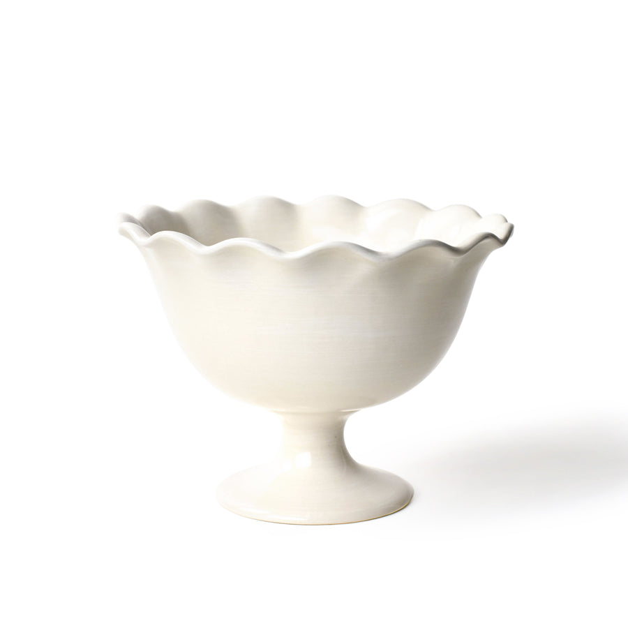 9" TRIFLE BOWL WHITE RUFFLE