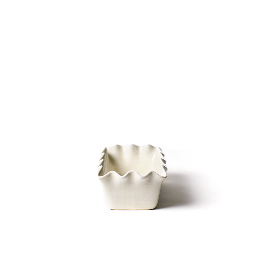 WHITE RUFFLE LOAF PAN