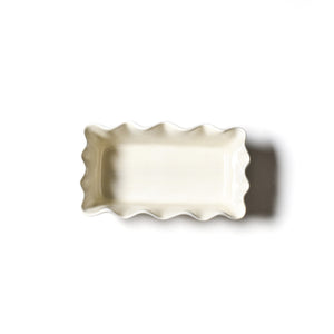 WHITE RUFFLE LOAF PAN