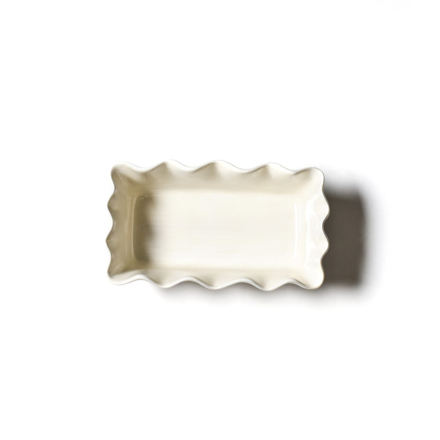 WHITE RUFFLE LOAF PAN