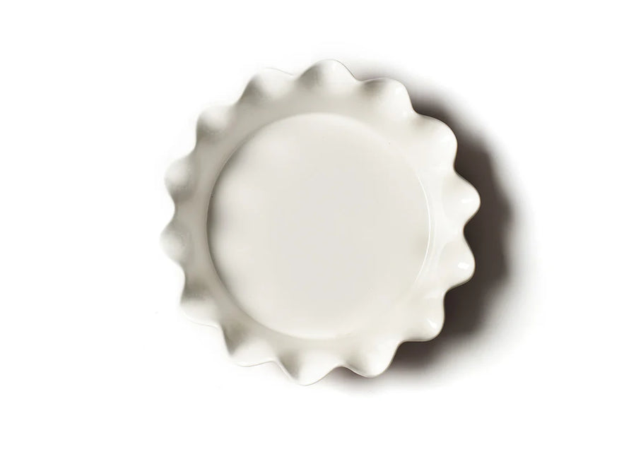 Red Stripe Ruffle Pie Dish 8"