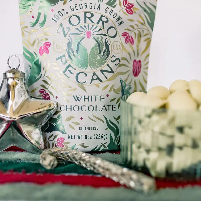 Zorro White Chocolate Covered Pecans