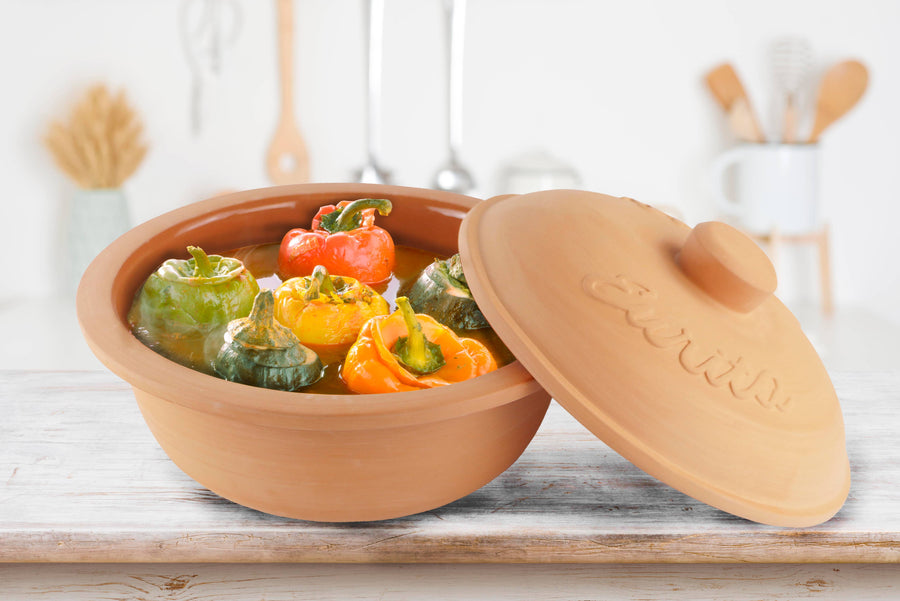 EURITA, Round Clay Dutch Oven  2 Qt