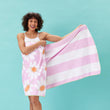 Load image into Gallery viewer, Callie Pink Reversible Eco Beach Towel
