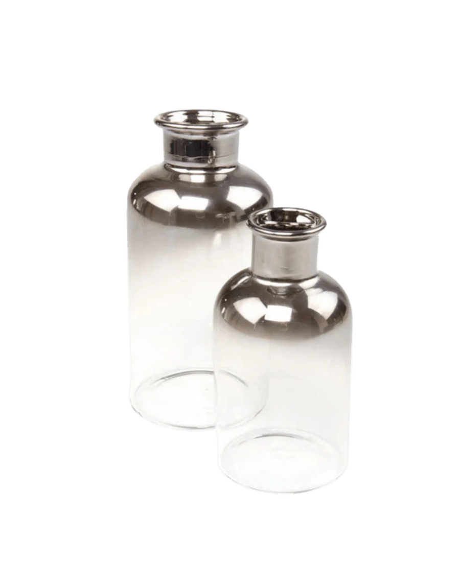 Aptar Glass Modern Flower Vase Silver/Large