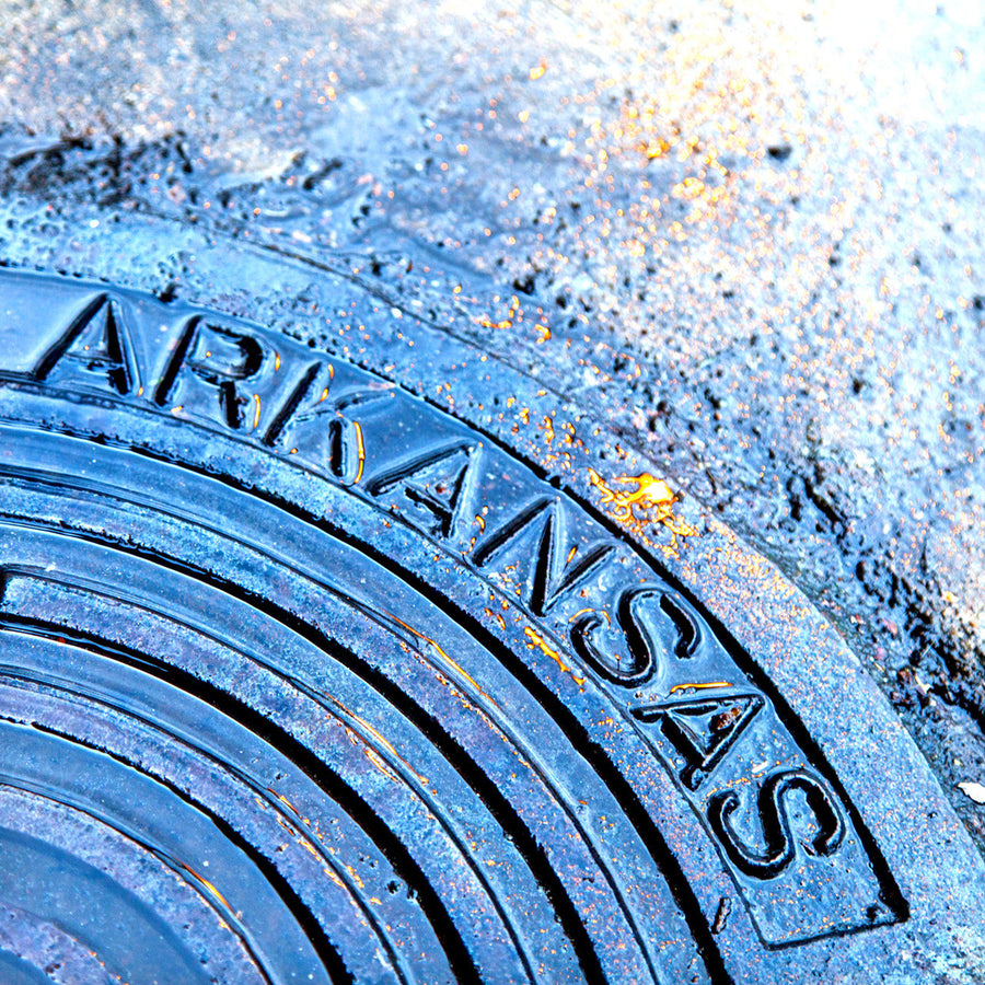 AR BLUE MANHOLE COVER COASTER