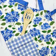 Load image into Gallery viewer, Hydrangea Apron - Floral Kitchen Linens

