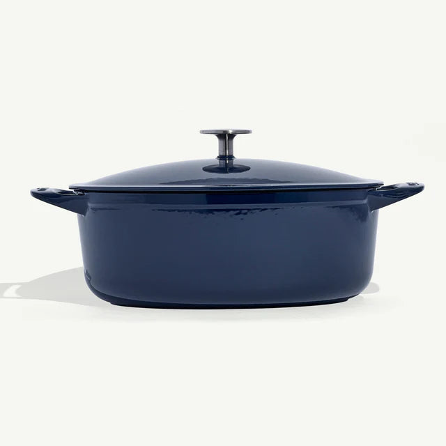 Round Enameled Dutch Oven Harbour Blue 5.5qt