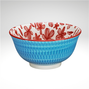 "Rhombuses" Porcelain Bowl Blue