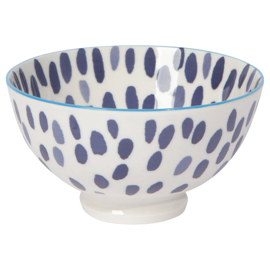 4" BOWL STAMPED BLUE SPOTS