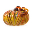 Load image into Gallery viewer, 8.5"D X 6.75"H Multi Striped Glass Large Pumpkin
