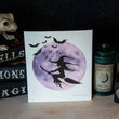 Load image into Gallery viewer, Halloween Witch and Moon Dishcloth
