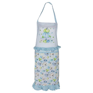 34" Blue Chinoiserie Apron