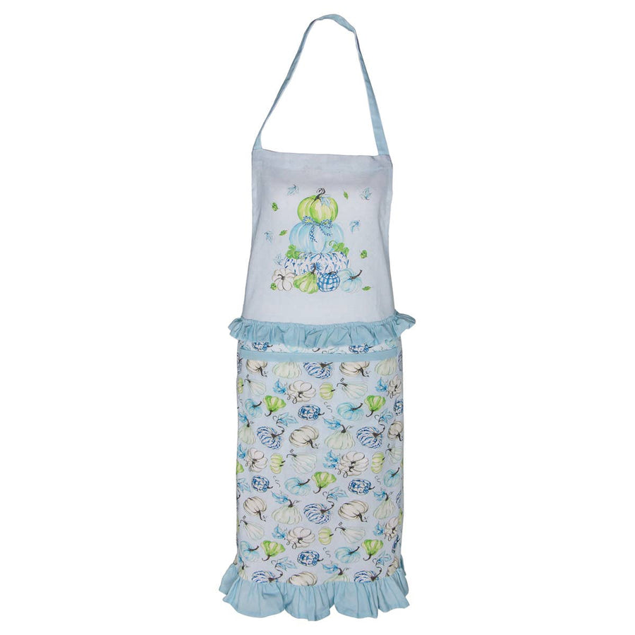 34" Blue Chinoiserie Apron