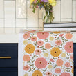 Load image into Gallery viewer, Zinnia Tea Towel - Spring Floral Kitchen Decor
