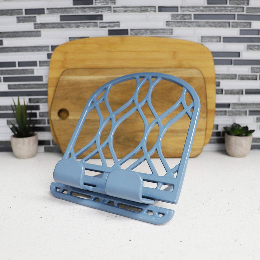Cast Iron Cookbook Holder Stand, Slate