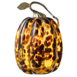 Load image into Gallery viewer, 7.75"H Amber Dots Glass Pumpkin
