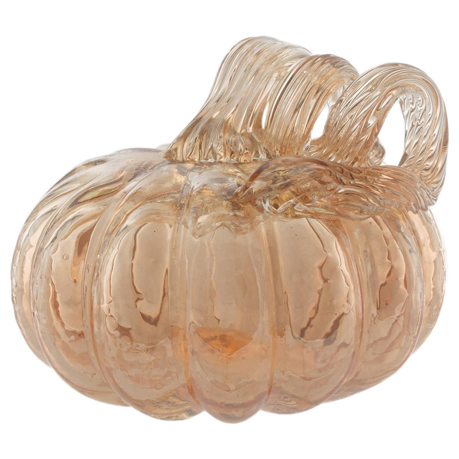 4.25" Tall Apple Cider Glass Pumpkin Fall