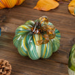 Load image into Gallery viewer, 5.75 in D X 4.75 in H Glass Pumpkin
