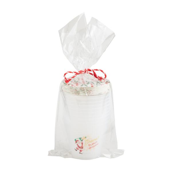 Champagne Santa Wine Party Cup & Coasters Sets