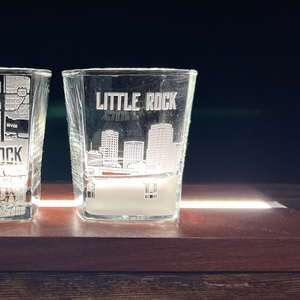 LITTLE ROCK MAP GLASS