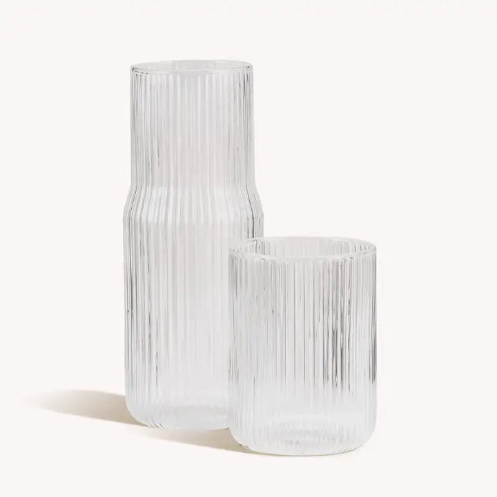 Ribbed Carafe - Clear