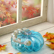 Load image into Gallery viewer, 6.75"D Blue Glass Pumpkin
