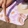 Load image into Gallery viewer, Callie Pink Reversible Eco Beach Towel

