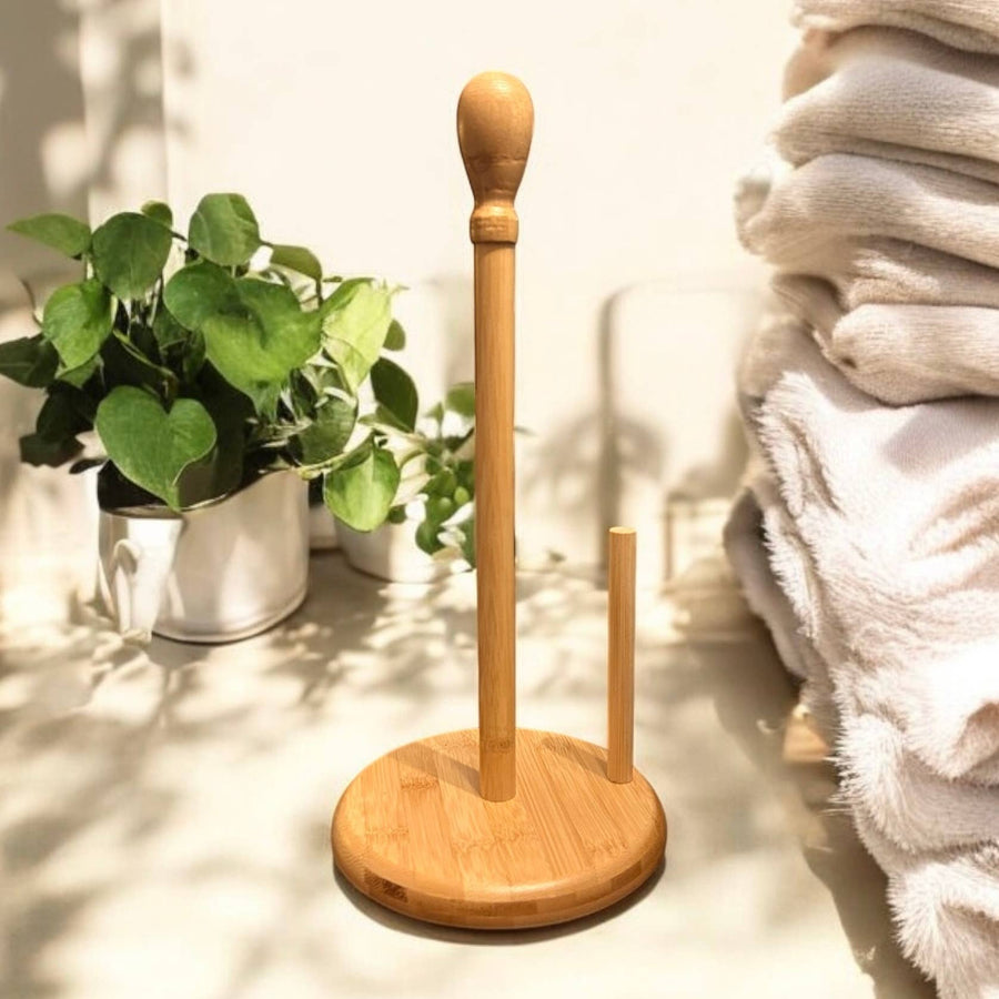 Bamboo Paper Towel Holder