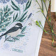 Load image into Gallery viewer, Winter Retreat Tea Towel - Woodland Bird Kitchen Towel Decor
