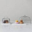 Load image into Gallery viewer, Square Glass Cloche w Marble Base, White
