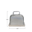 Load image into Gallery viewer, Square Glass Cloche w Marble Base, White
