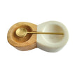 Load image into Gallery viewer, Mango Wood &amp; Marble Pinch Pot w Spoon
