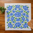 Load image into Gallery viewer, Blue Hydrangeas Tea Towel - Spring Floral Kitchen Towel
