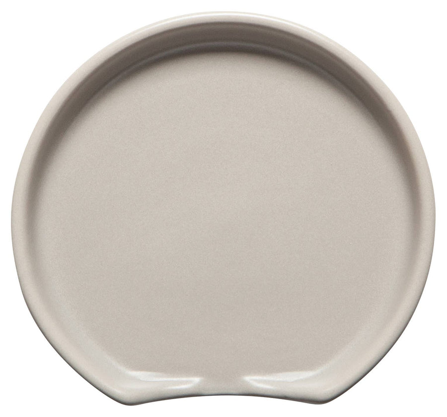 Matte Fog Gray Stoneware Spoon Rest