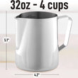 Load image into Gallery viewer, 32oz Steel Frothing Pitcher
