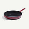 Ruby Red Enameled Cast Iron Skillet