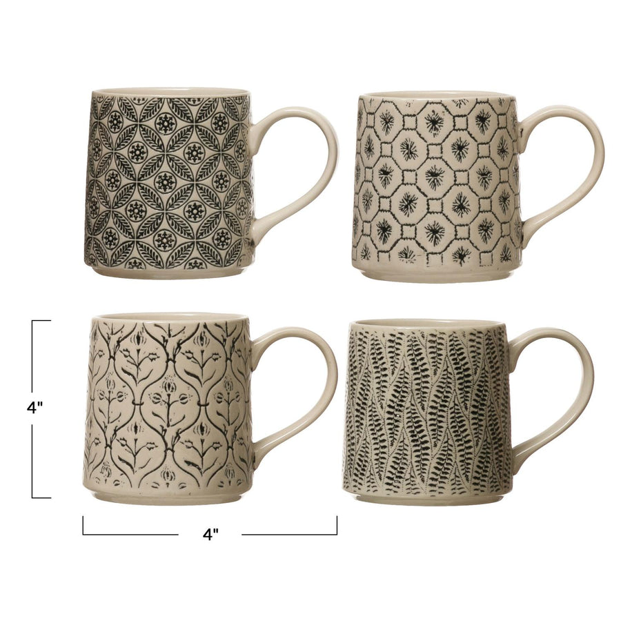 Stoneware Mug, Asst. Styles