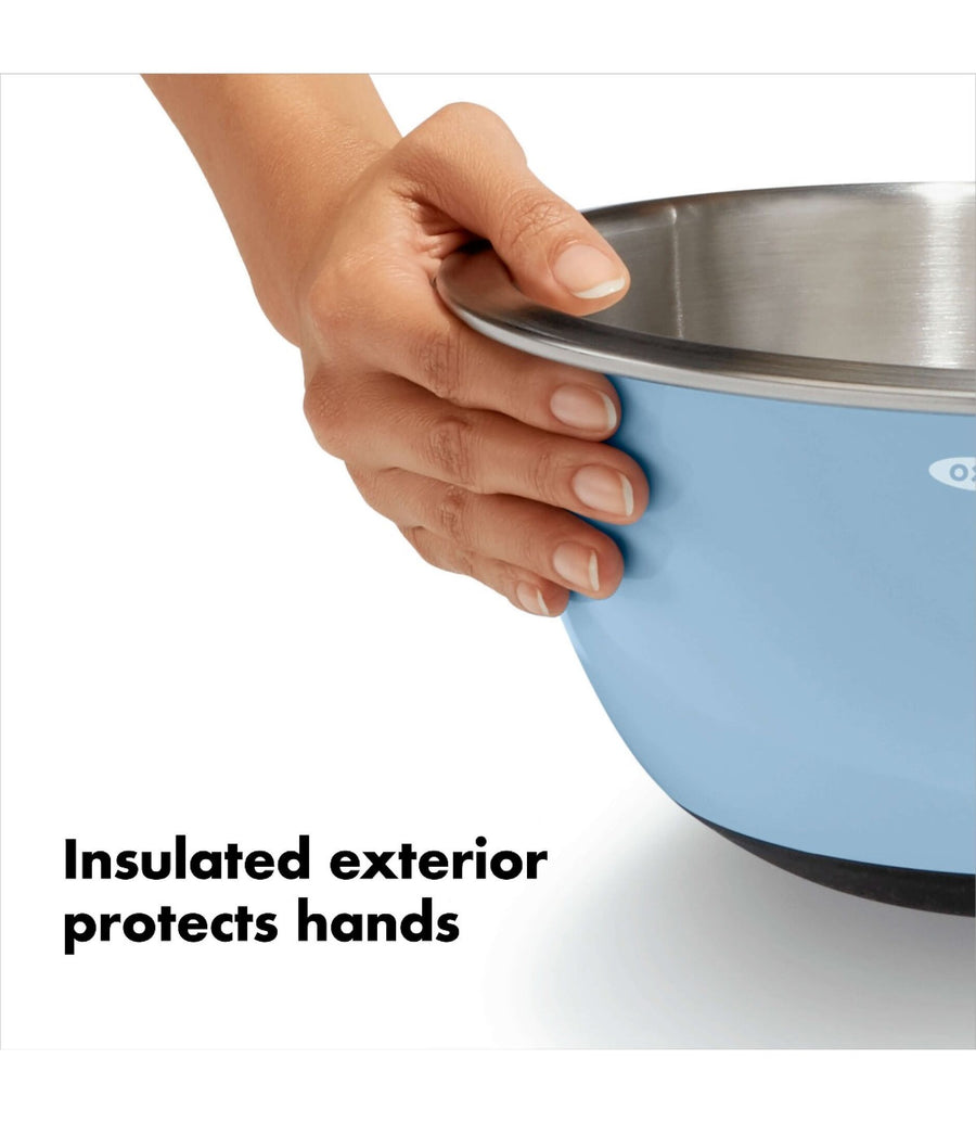 Stainless Steel Insulated Mixing Bowl, Gray