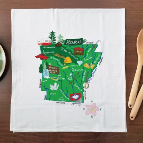 HELLO ARKANSAS TEA TOWEL