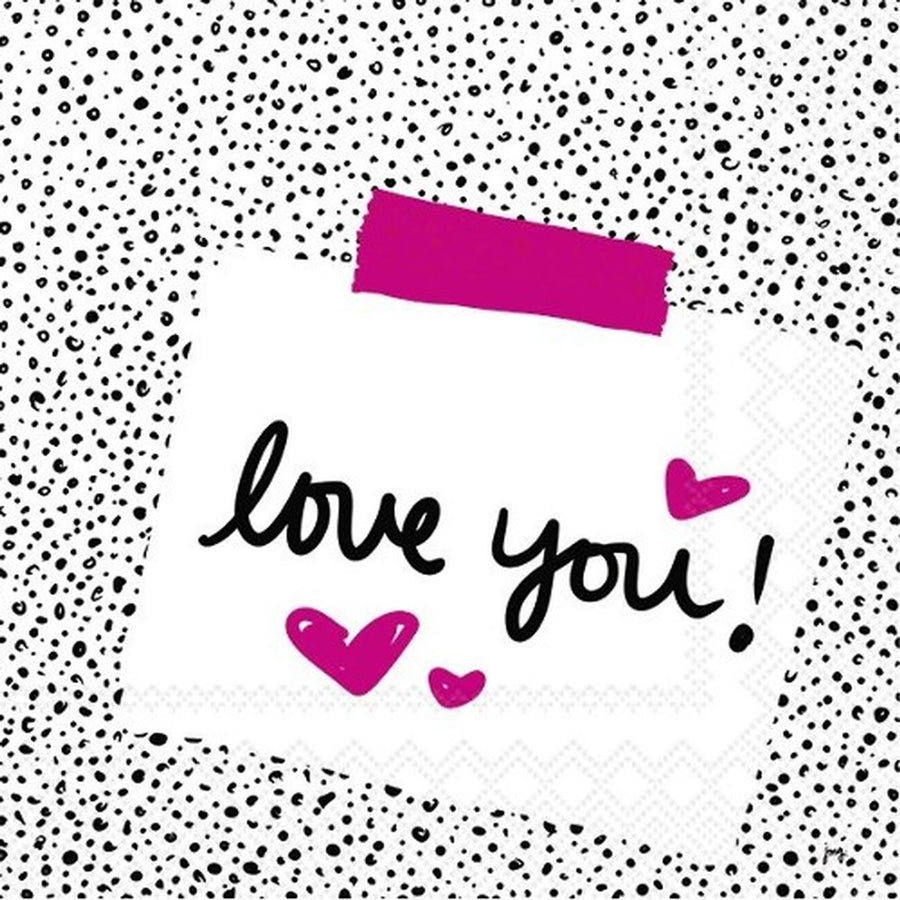 LOVE NOTE COCKTAIL NAPKINS