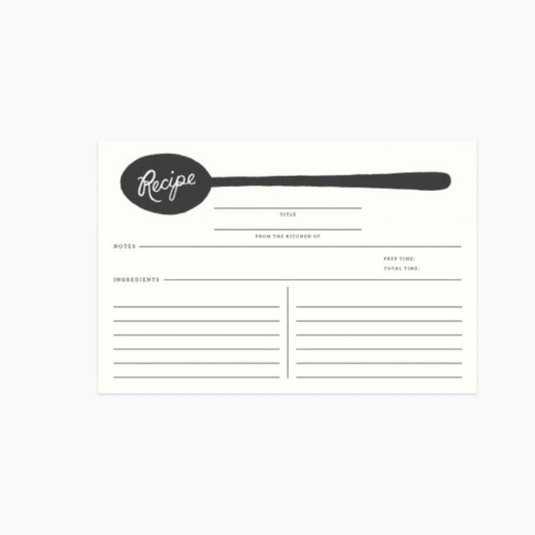 Charcoal Spoon Recipe Cards