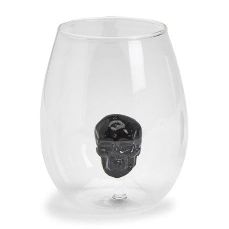 SKULL STEMLESS WINE GLASS