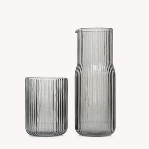 Ribbed Carafe - Smoke