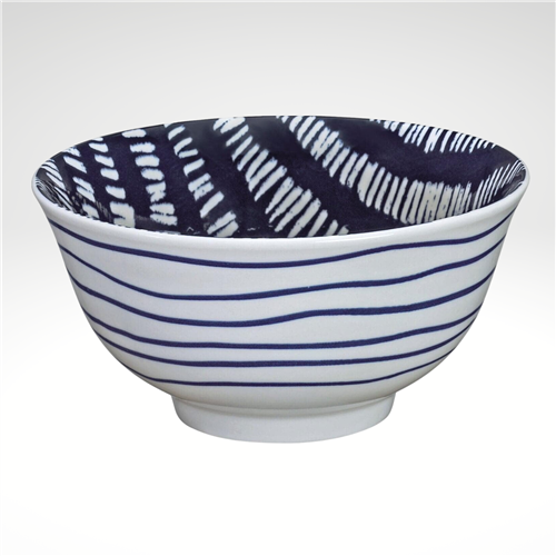 "Stripes" Porcelain Bowl